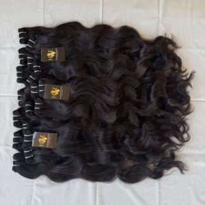 Cheveux brésiliens bruts non traités de la tempe, vison brut, cheveux humains bouclés, cheveux noirs naturels ondulés, fournisseurs - Product Image 1