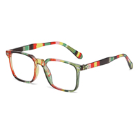 Lunettes de lecture rectangulaires douces à carreaux colorés pour femmes, monture en plastique légère, pour presbytes, vente en gros