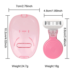 Nuovo Mini <span class=keywords><strong>Rasoio</strong></span> Femminile a 5 Lame <span class=keywords><strong>con</strong></span> Custodia da Viaggio, Strumento per Depilazione Viso e Corpo - Product Image 4