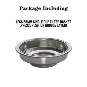 1PCS 58MM Eco-Friendly Stainless Steel <b>Coffee</b> <b>Filter</b> Basket Modern Simple Design Single or Double-Layered Powder Bowl - Product Image 6