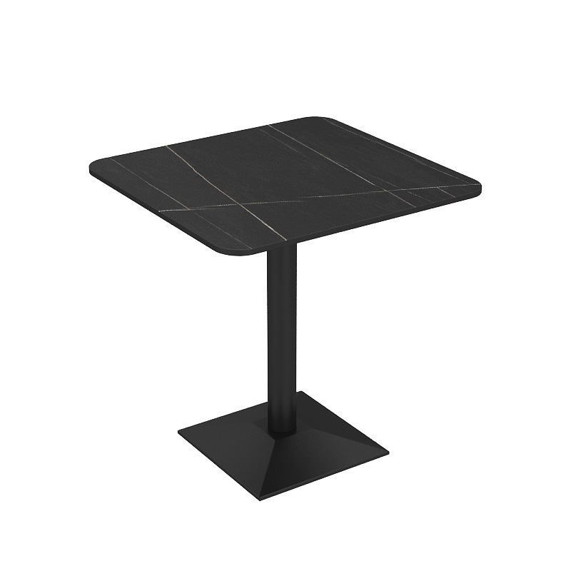 โต๊ะหินสีดำและทองสำหรับสองที่นั่ง (60*60*75 ซม.)