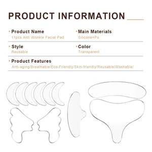 Patchs réutilisables en silicone auto-adhésif pour le front et anti-rides avec collagène Coussin d'allaitement réutilisable pour la nuit 8h pour la beauté des yeux et du visage - Product Image 2