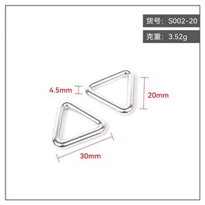 Anillo de hebilla triangular de aleación de aluminio para bolsos y accesorios de equipaje, duradero, resistente al desgaste, color sólido S001 16 - Product Image 3