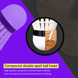 Whizz Model ZE-9 Goose Curving Feather Shuttlecock Durable Economic <strong>Badminton</strong> - Product Image 4