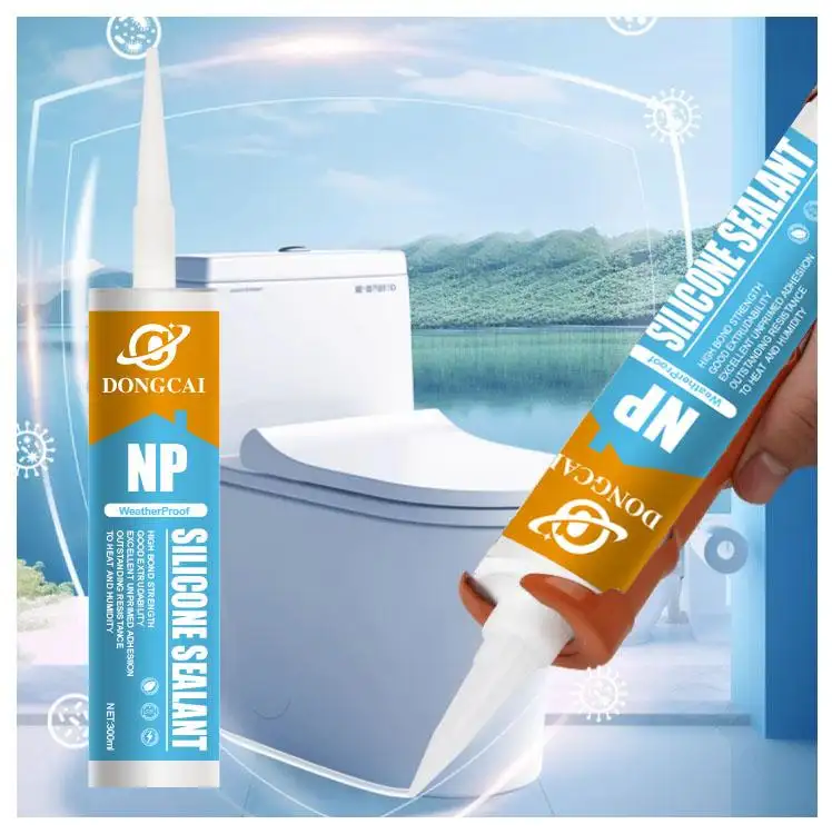 Toilet fire proof neutral cure rtv clear non acetic water resistant sealant silicone