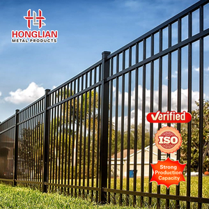 Hà Bắc tùy chỉnh sắt thép fenceing Đen palisade ống kim loại thép hàng rào tấm ngoài trời Vườn buildingsfence - Product Image 1