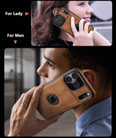 Étui de téléphone de luxe fin et confortable en cuir PU souple, anti-chute et antichoc pour iPhone 12 13 14 15 16 17 Pro Max Plus