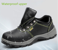 Chaussures de sécurité pour hommes en cuir véritable avec embout en acier anti-crevaison pour le travail et la construction pour l'hiver