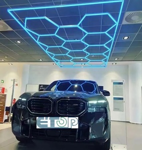 Haut Cir hexagone détaillant lumières Garage atelier éclairage voiture montrant la salle de soins de voiture - Product Image 4