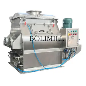 Food Plant Application Ceramic Powder Mixer Double Shaft Paddle Mixer With Spraying Function