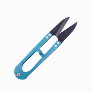 Dajixing Toothed Yarn Shears DJ-112T Stainless Steel U Shaped Spring Scissors For Trimming <b>Thread</b> Ends Garment Processing - Product Image 5