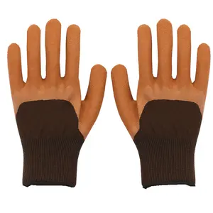13号织物衬里乳胶泡沫保护用品浸渍工业防护手套