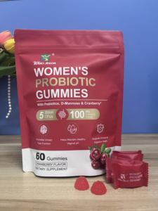 Gomitas Probióticas Veganas Winstown para Mujeres con D-Manosa, Prebióticos, 5 Mil Millones de UFC, Salud Uterina Femenina, Suplemento Dietético de Arándano - Product Image 6