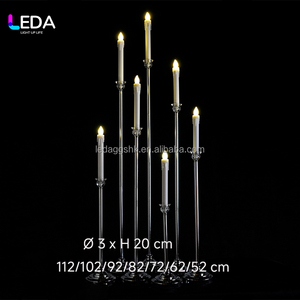 Candelabro Metálico Cuadrado Dorado LEDA para Centro de Mesa de Boda y Decoración de Eventos - Product Image 3