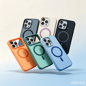 Nuova Cover Magnetica 2 in 1 Bicolore Effetto Pelle Anti-Caduta Antiscivolo Compatibile con Smartphone - Fornitura all'Ingrosso - Product Image 2