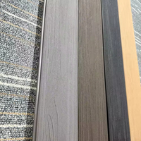 Plancher extérieur moderne en WPC à grain de bois 3D antidérapant, imperméable, écologique, ignifuge, système de fixation double