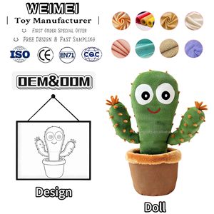 <span class=keywords><strong>Cactus</strong></span> Danzante Personalizzato, Peluche per Bambini, Design Personalizzato con LOGO, MOQ, Ornamenti Giocattolo in Peluche Animati - Product Image 1