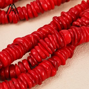 Venta caliente <span class=keywords><strong>Bohomia</strong></span> Style18K Broche de diamante americano chapado en oro Espaciador de coral rojo con cuentas con collar de perlas de concha blanca - Product Image 6