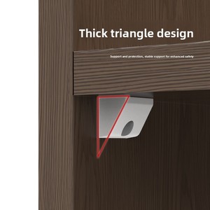 Attaches triangulaires en plastique pour supports d'étagères de placards et armoires - Vente en gros ; Disponibles en blanc et marron ; Modèle plaque arrière - Product Image 3