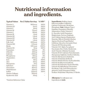 Complément multivitaminé personnalisé pour l'énergie, l'immunité et le soutien féminin, vitamines quotidiennes pour femmes, 60 comprimés, comprimés multivitaminés - Product Image 3