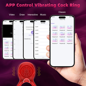 Anneaux de pénis vibrants en forme de rose contrôlés par application pour hommes, anneaux de pénis en silicone intelligents à distance pour couples, anneaux de pénis pour jeux - Product Image 3