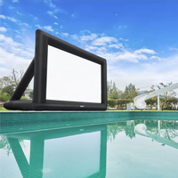 Écran de télévision gonflable géant de 24 pieds pour la publicité extérieure, écran de projection gonflable pour le cinéma et le cinéma.