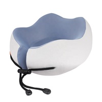 Oreiller de voyage ergonomique en mousse à mémoire de forme à enveloppement complet 360°, en tissu magnétique, léger, pour un sommeil profond, idéal pour avion et bureau