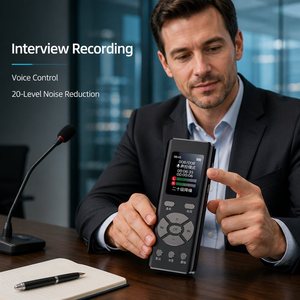Dictaphone portable professionnel en métal avec double microphone, suppression du bruit, USB WAV, à clipser, pour réunions, ajustement personnalisé, directement de l'usine - Product Image 3