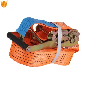 2000kg 10M Polyester 50mm Cargo Lashing Strap With Ratchet Strap Cargo Ratchet Belt Strap Tie Down Ratchets