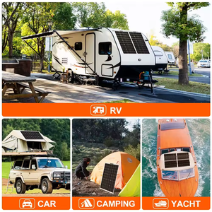 Panneaux solaires monocristallins au meilleur prix 100W 200W 300W Panneaux solaires flexibles à couche mince légers pour camping-car caravane bateau van - Product Image 6