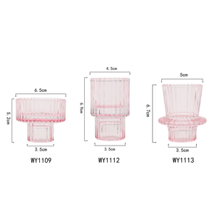 อเนกประสงค์สองทางออกแบบสีชมพูเชิงเทียนแก้ว - Product Image 6