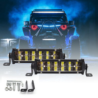 Projecteur LED 6D pour calandre de voiture, éclairage de plaque d'immatriculation, phares de camion tout-terrain à double rangée 12V OLIVER, modification de montage