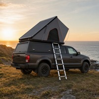Tenda Atap Mobil Segitiga Aluminium Grosir, Cangkang Keras Otomatis, 4 Musim, untuk SUV, Pikap, Overlanding