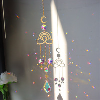 Nuevo Atrapasol de Cristal de la Serie Planet con Luna, Estrellas y Cristales de Jardín, Perfecto para Decoración de Fiestas