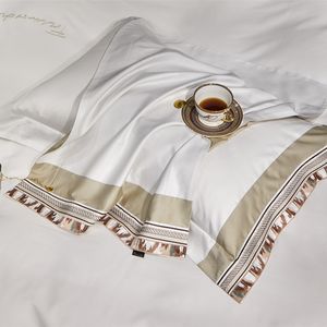 Sábana blanca <span class=keywords><strong>de</strong></span> diseño <span class=keywords><strong>de</strong></span> bordado <span class=keywords><strong>de</strong></span> lujo ligero <span class=keywords><strong>de</strong></span> estilo nórdico, juegos <span class=keywords><strong>de</strong></span> <span class=keywords><strong>cama</strong></span> <span class=keywords><strong>de</strong></span> algodón 100% - Product Image 6