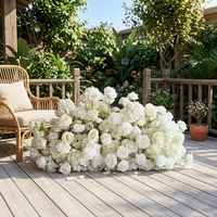 T-FR033 Chemins de table verts personnalisés de haute qualité, chemin de table artificiel pour mariage, décoration de cérémonie et de fête