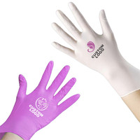 Logo OEM personnalisé pour nail art, service alimentaire, cuisine, hôtel, nettoyage, salon de beauté, tatouage, gants à main en nitrile