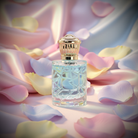 Flacons de parfum carrés premium de 7 ml pour femme, en verre fin dégradé arc-en-ciel, avec bouchon en liège, parfum Garden, de fabrication chinoise.