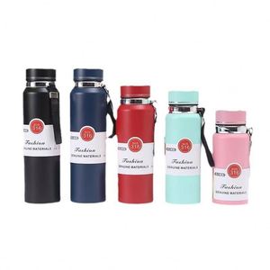 800/1000Ml Large Capacity Eco-Friendly Sports Stainless Steel Portable Vacuum Flask Water <b>Bottle</b> With Tea Strainer Infuser Strap - Product Image 2