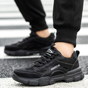 Summer Labor Protection <b>Shoes</b> Anti-smash Non-slip Steel Toe Safety <b>Shoes</b> Flying Mesh Breathable <b>Men's</b> <b>Work</b> <b>Shoes</b> <b>Men</b> Footwear - Product Image 3