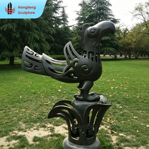 Statua <span class=keywords><strong>di</strong></span> Fenice in Bronzo Semplice e Astratta, Resistente alle Intemperie, Scultura Mitologica in Bronzo, Ottone e Rame - Product Image 5