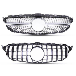 Usine en gros nouvelle classe C W205 w204 C63 C63S <span class=keywords><strong>AMG</strong></span> argent noir classe C Grill W205 <span class=keywords><strong>GTR</strong></span> <span class=keywords><strong>calandre</strong></span> avant pour Mercedes Benz - Product Image 3