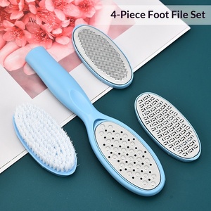 Set di 4 Lime per Piedi in Acciaio Inox con Manico in PP, Raschietto per Piedi, Lima per Calli, Strumento per Pedicure - Product Image 4