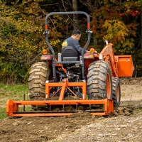 Niveleuse de terrain robuste de 8 pieds pour tracteur, niveleuse de terrain à 3 points Cat 2 pour la réparation de chemins de gravier et l'entretien des terrains.