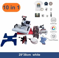 Presse à Chaud Multifonctionnelle 10-en-1 pour Sublimation et Transfert Thermique, Modèle Blanc d'Usine 29x38cm
