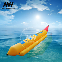 Bateau banane flottant gonflable en PVC et poisson volant remorquable pour les jeux d'eau et la navigation de plaisance jusqu'aux cavaliers Tube remorquable