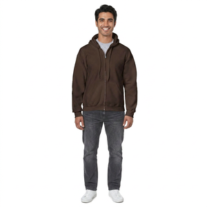 Men Winter Casual Zipper Hoodie 100% Cotton Custom Logo Breathable Quick Dry Low MOQ Wholesale Price Made in Pakistan - Product Image 1