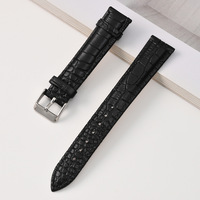 Bracelet de montre vintage en cuir de veau gaufré crocodile, à libération rapide, coloré, de remplacement, 12mm 16mm 18mm 20mm 22mm OEM