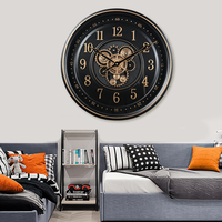 Horloge murale décorative 2026, cadran mécanique à engrenages, horloge de luxe pour salon, décoration intérieure