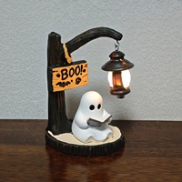 Nouvelle décoration d'Halloween pour sorcières, lampe de table en résine, style dessin animé, ornement de bureau